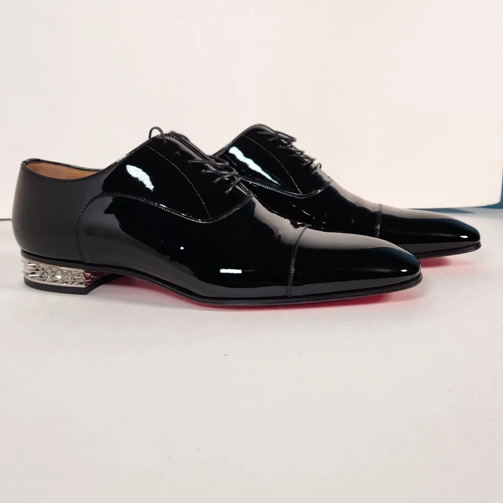 Christian Louboutin | Shoes | Louboutin Greggyrocks Flat Patent Leather  Oxford Men Dress Shoes | Poshmark